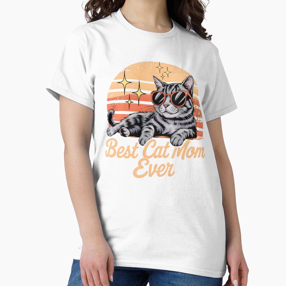 Retro Sunset Best Ever Cat Mom by AlienOccupation