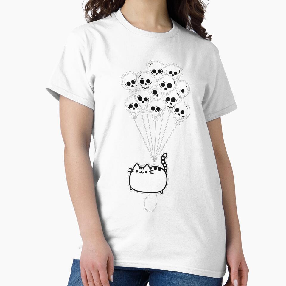 Skull Balloon Cat,Cat Loaf by Kina-design