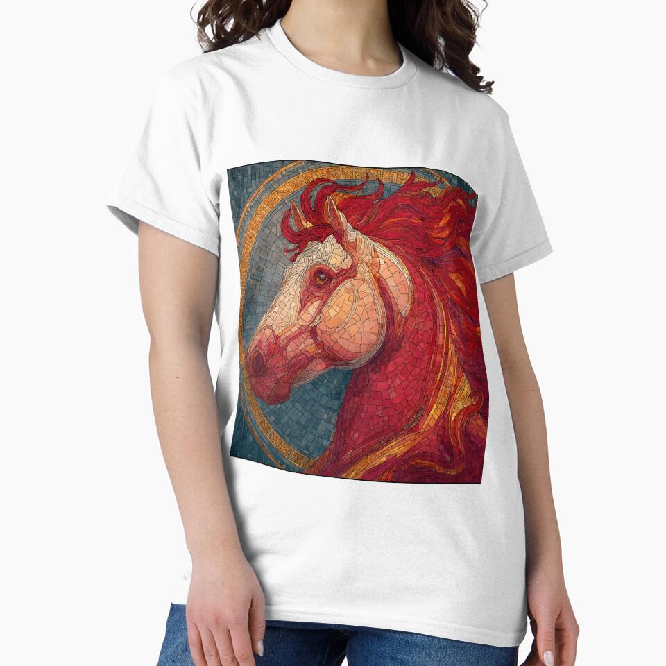 Stained Glass Inspired Lunar Red Fire Horse 2026 by GrinGalore