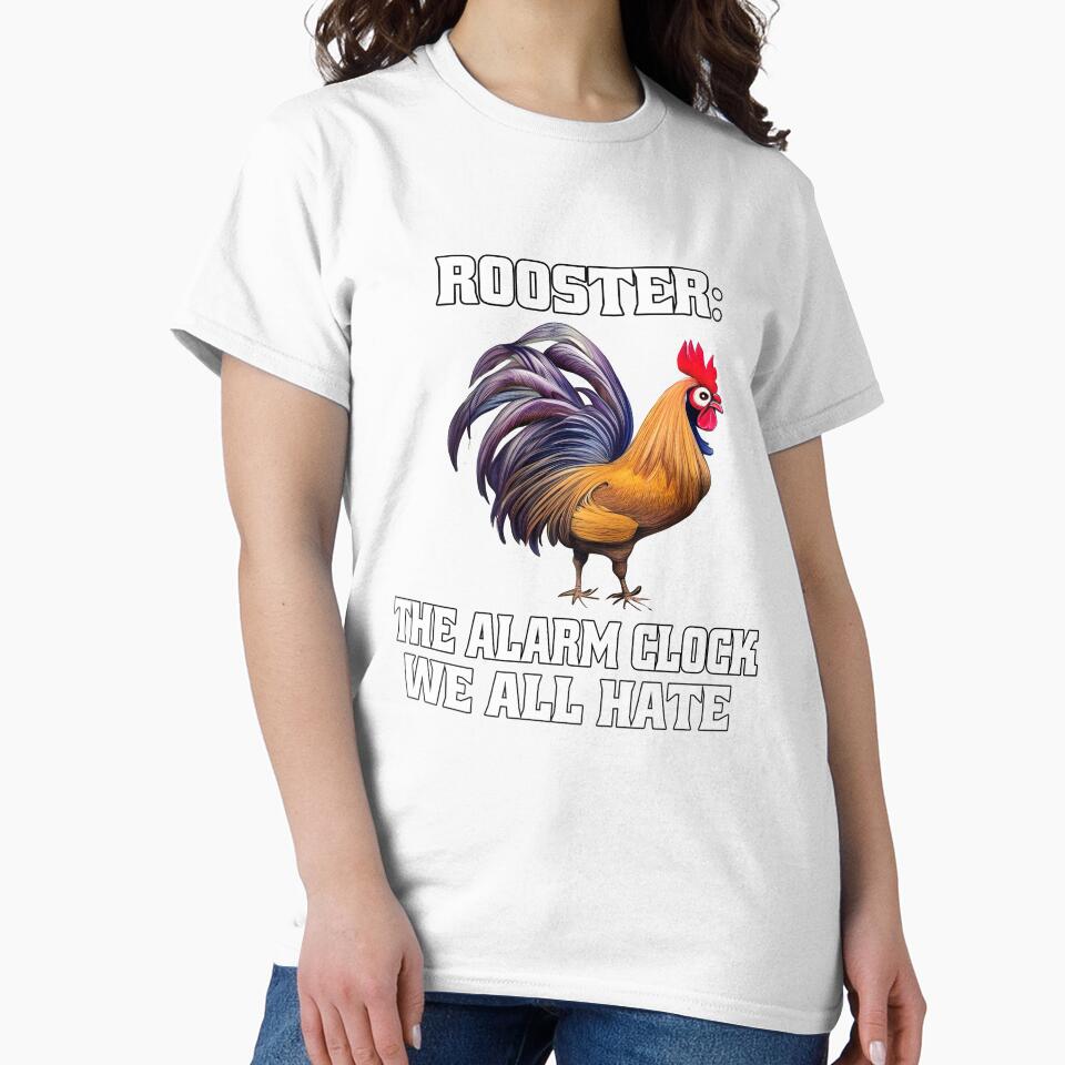 Funny Chicken Farmer Humor Rooster: The Alarm Clock We All Hate. by fantasticdesign