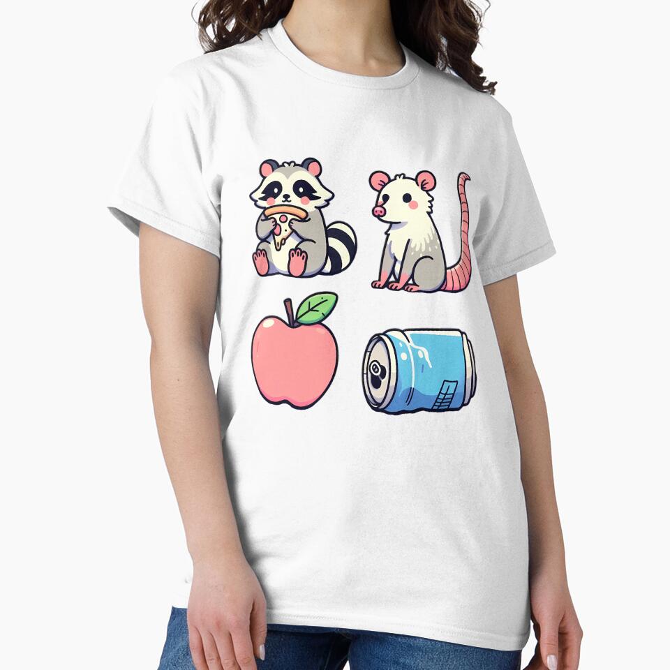 Cute Trash Gang - Raccoon & Opossum Kawaii by GREENZ0NE