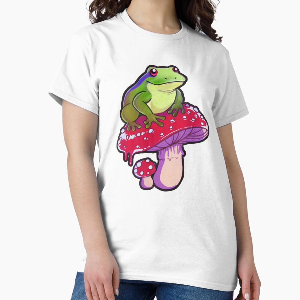 Frog on a Mushroom by Vinji-art
