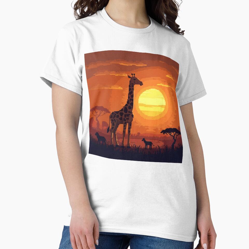 Giraffe at Dusk in Pixel Dreams by NaturePixel