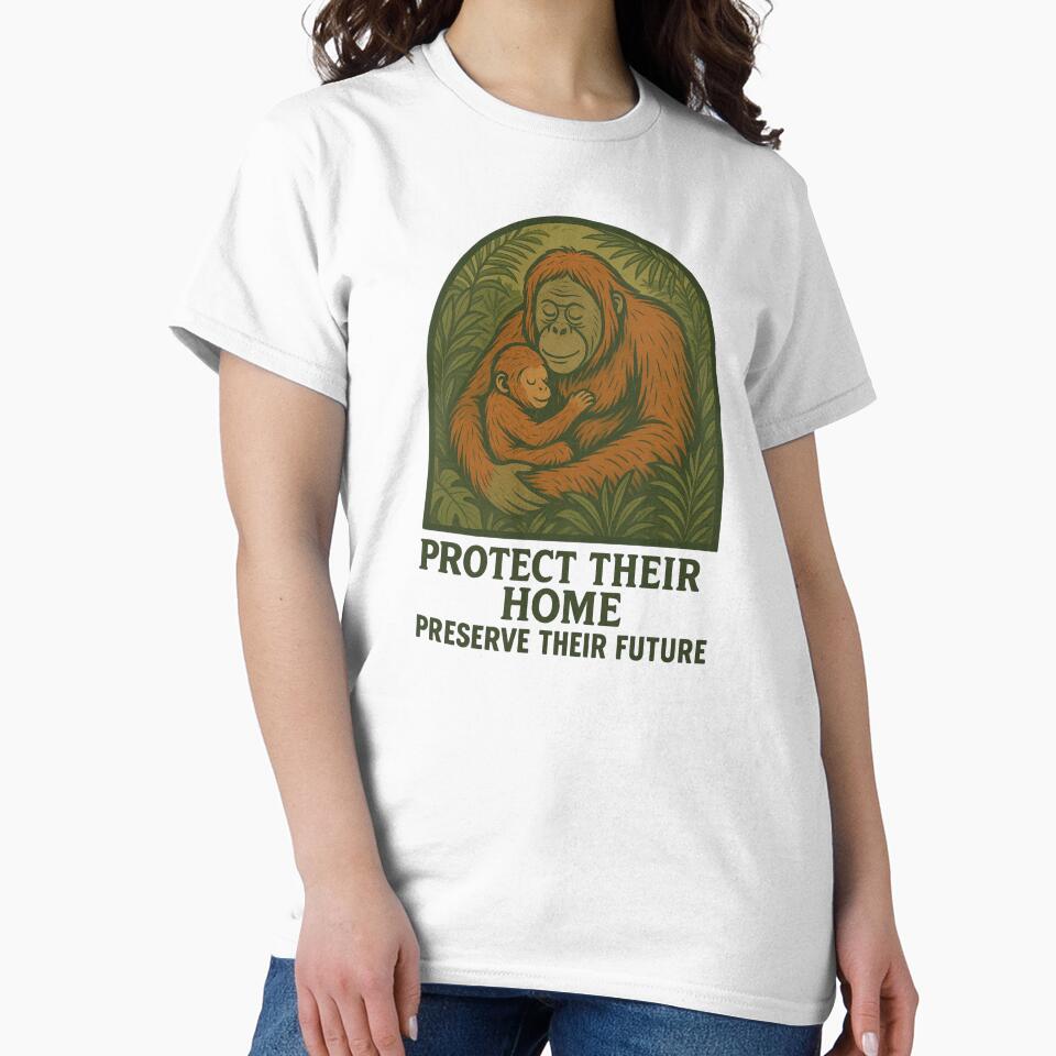 Vintage Orangutan Conservation by Matthew Beech Designs