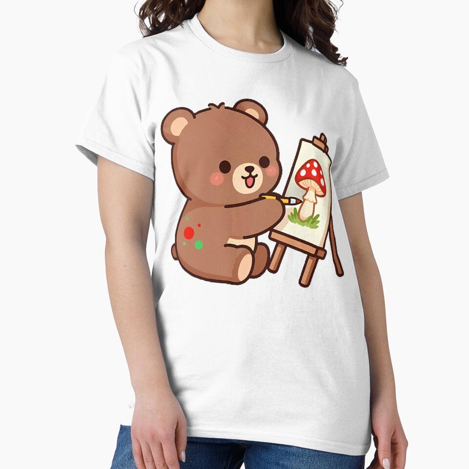 Bear Cub Painting Mushroom by pumsquare