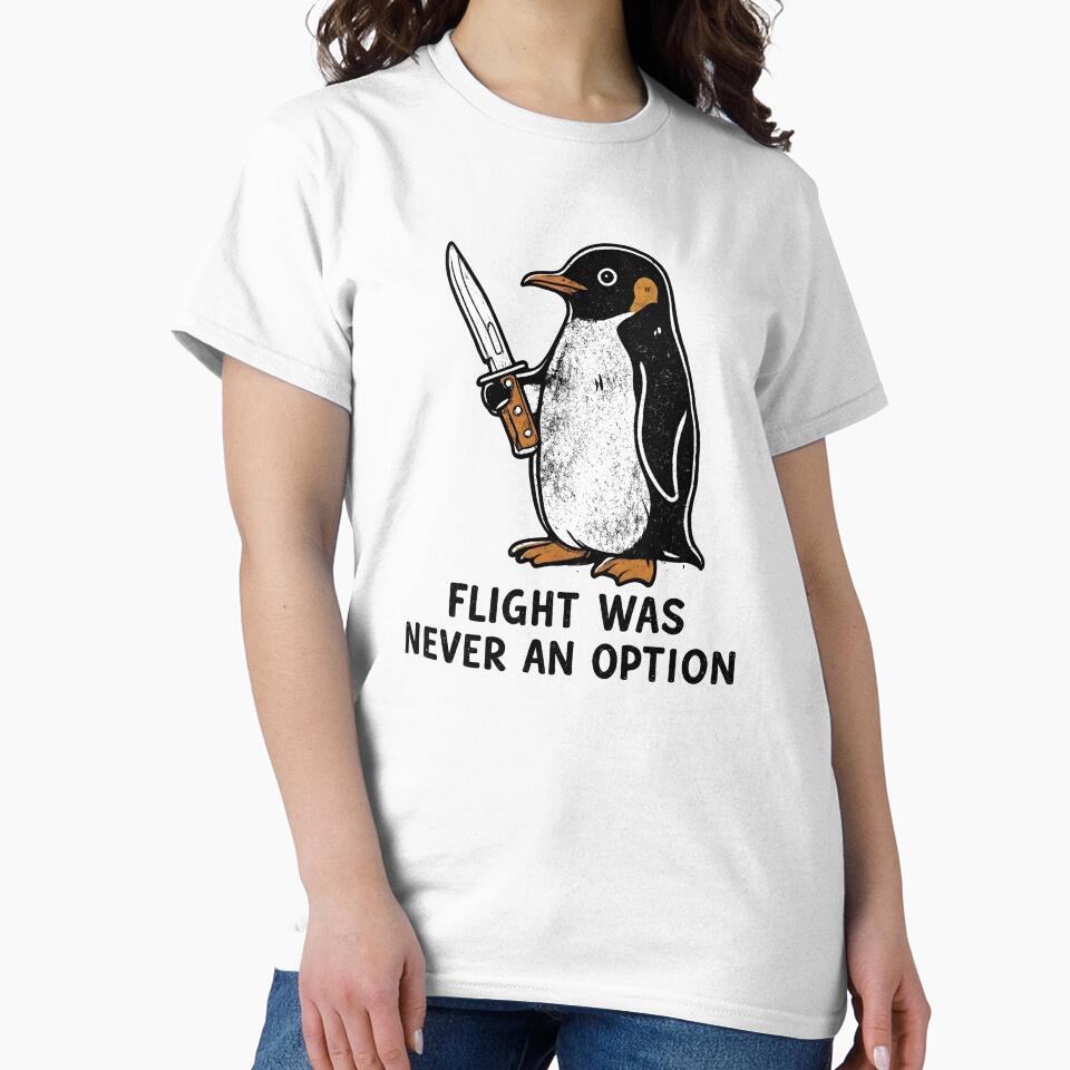 Flight Was Never An Option Sarcastic Penguin by retro-and-rust