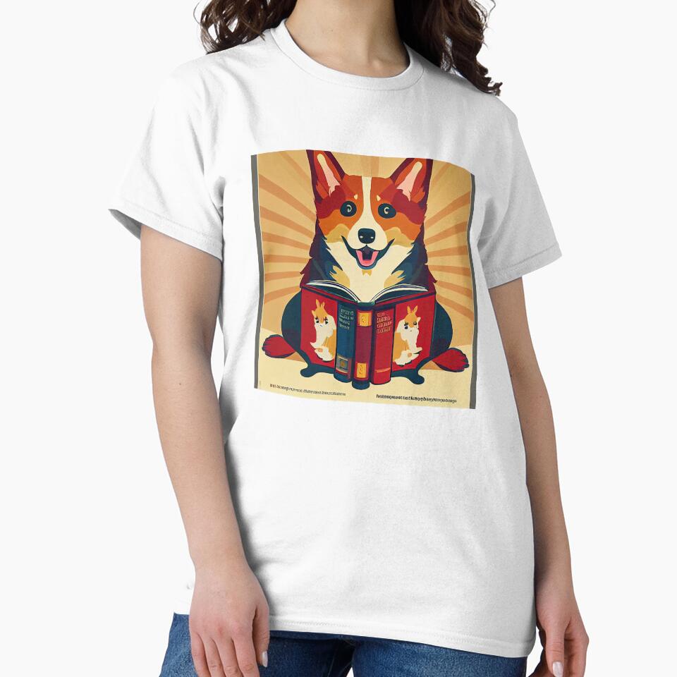 Corgi in a library by Aliveforfun