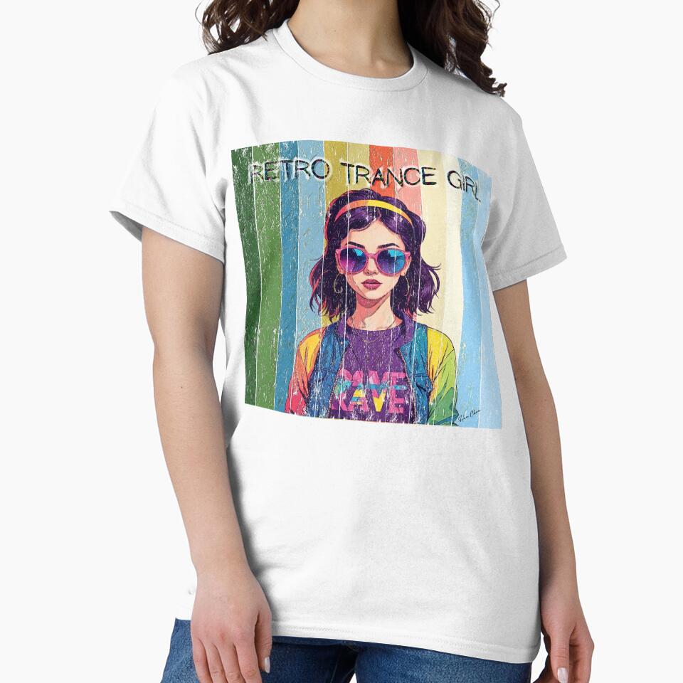 Retro Trance Girl Rave by Hen-C-Art