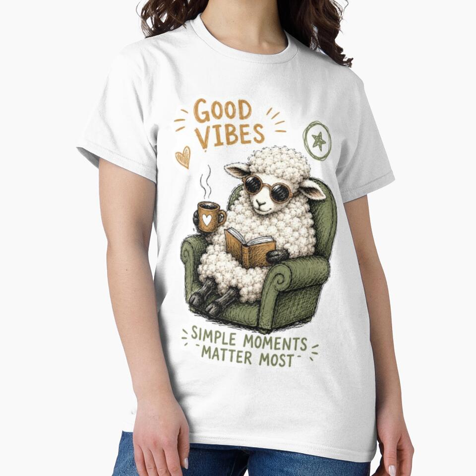 Cozy Sheep Reading Good by Snurly