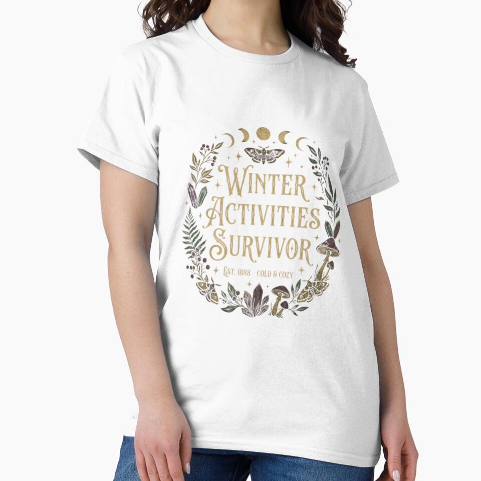 Winter Activities Survivor Whimsigoth Moon Phase Moth Crystal Mushroom by anass002