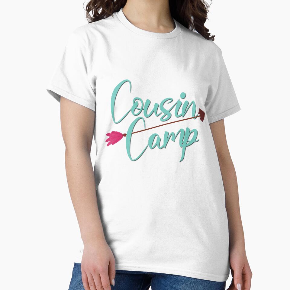 Cousin Camp Typography T-Shirt – Matching Family Reunion Design by PixelWaveBD