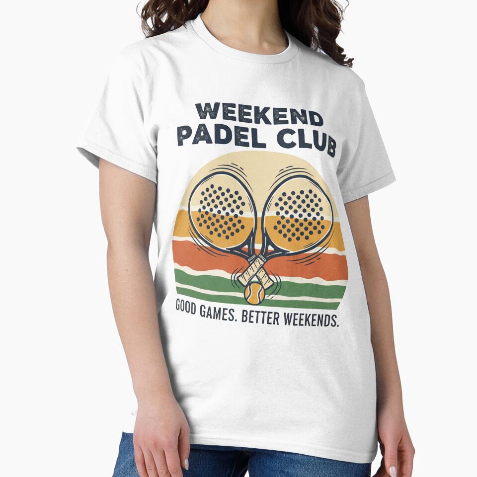 Weekend Padel Club Retro Racket Design by CourtCStore
