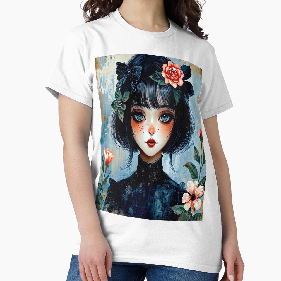 Gothic Girl Floral Portrait by shaang
