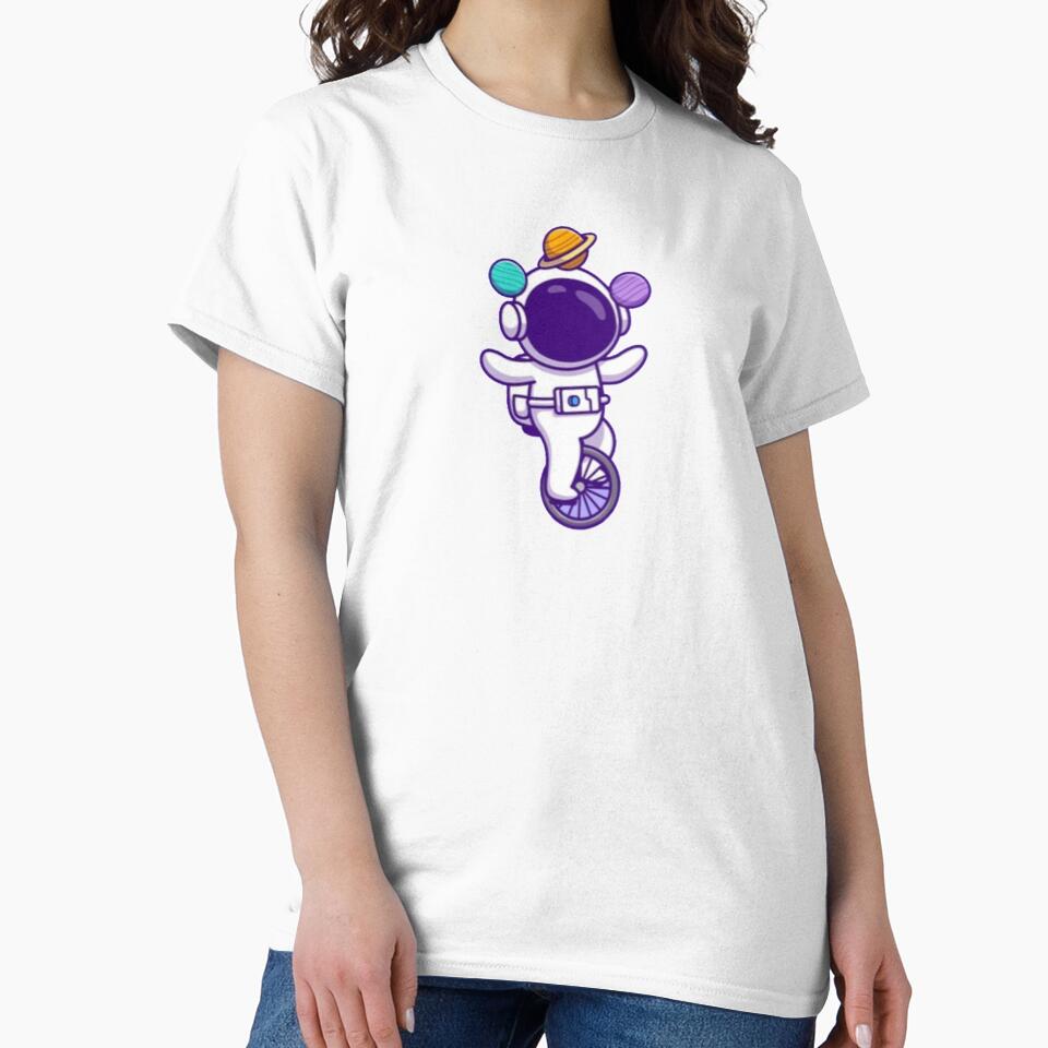 Astronaut Juggles Planets On A Unicycle by ZghoulStore