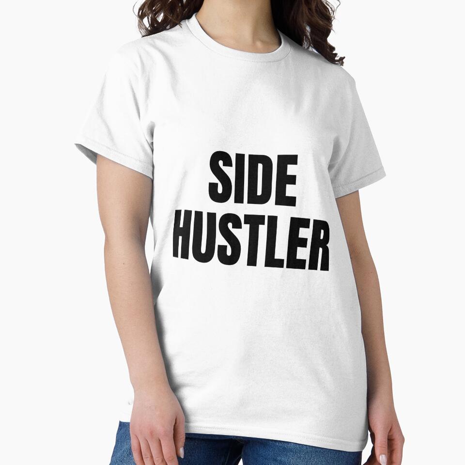 Side Hustler - black text on white by katiekendall