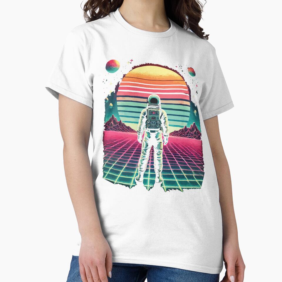 Retro Astronaut Sunset – Vaporwave Space Exploration by chantastical