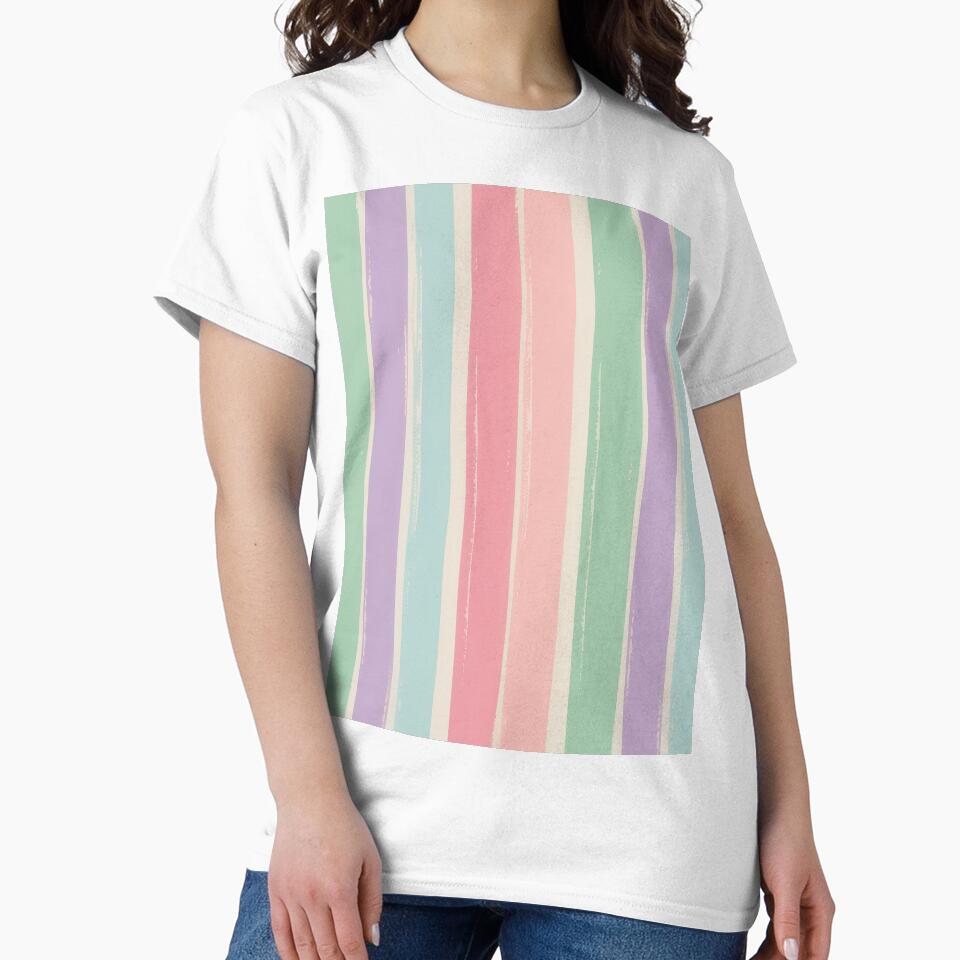 Spring Pastel Retro Stripes - Soft Vertical Aesthetic Pattern by Tamas Das
