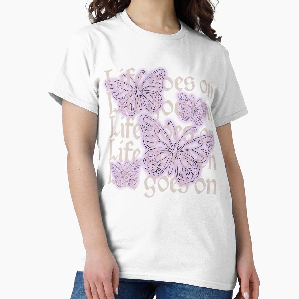 Life Goes On Butterflies | BTS Inspired Dreamy Lavender Aesthetic Design by Meivelle