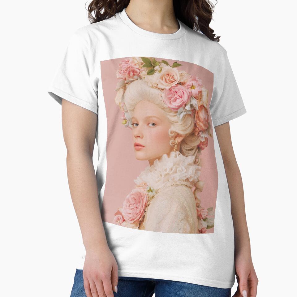 Rococo Floral Portrait – Pastel Royal Fashion Art by Mindrender
