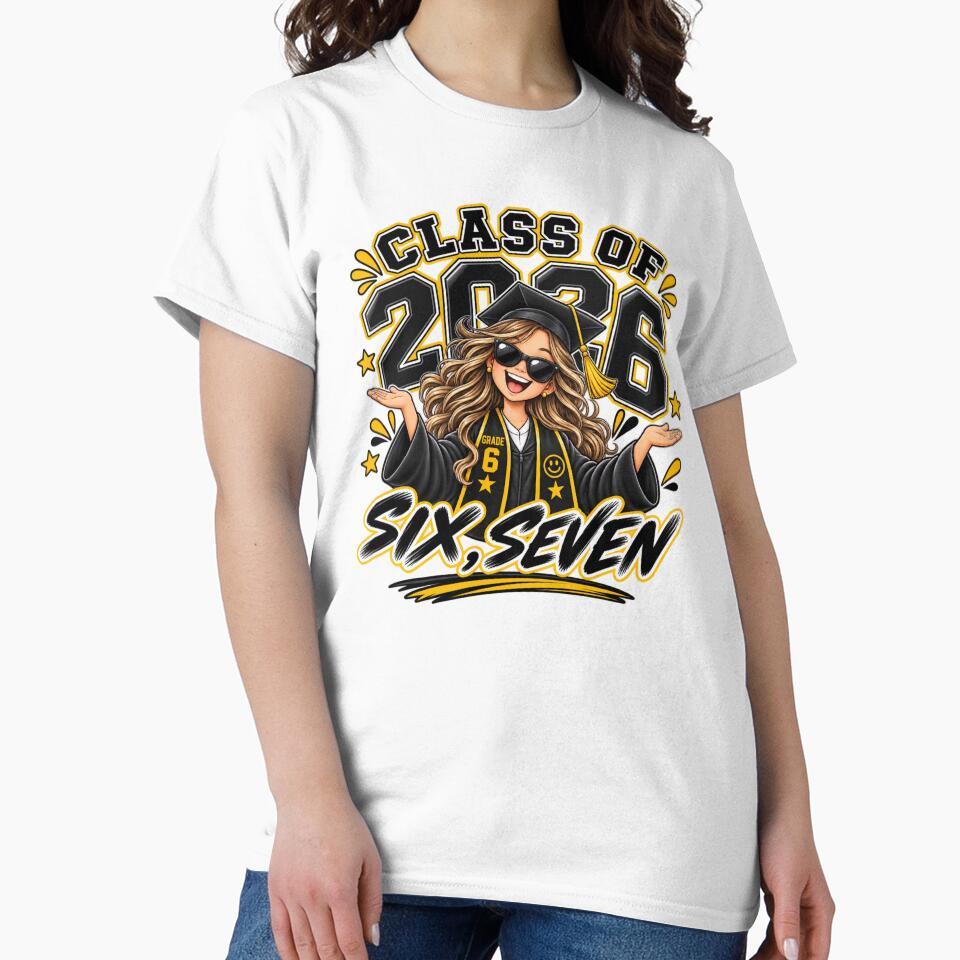 Class of 2026 Funny Graduation Shirt | Grade 6 Girl 2026 T-Shirt | Graduate Gift by MotivatEd Learners