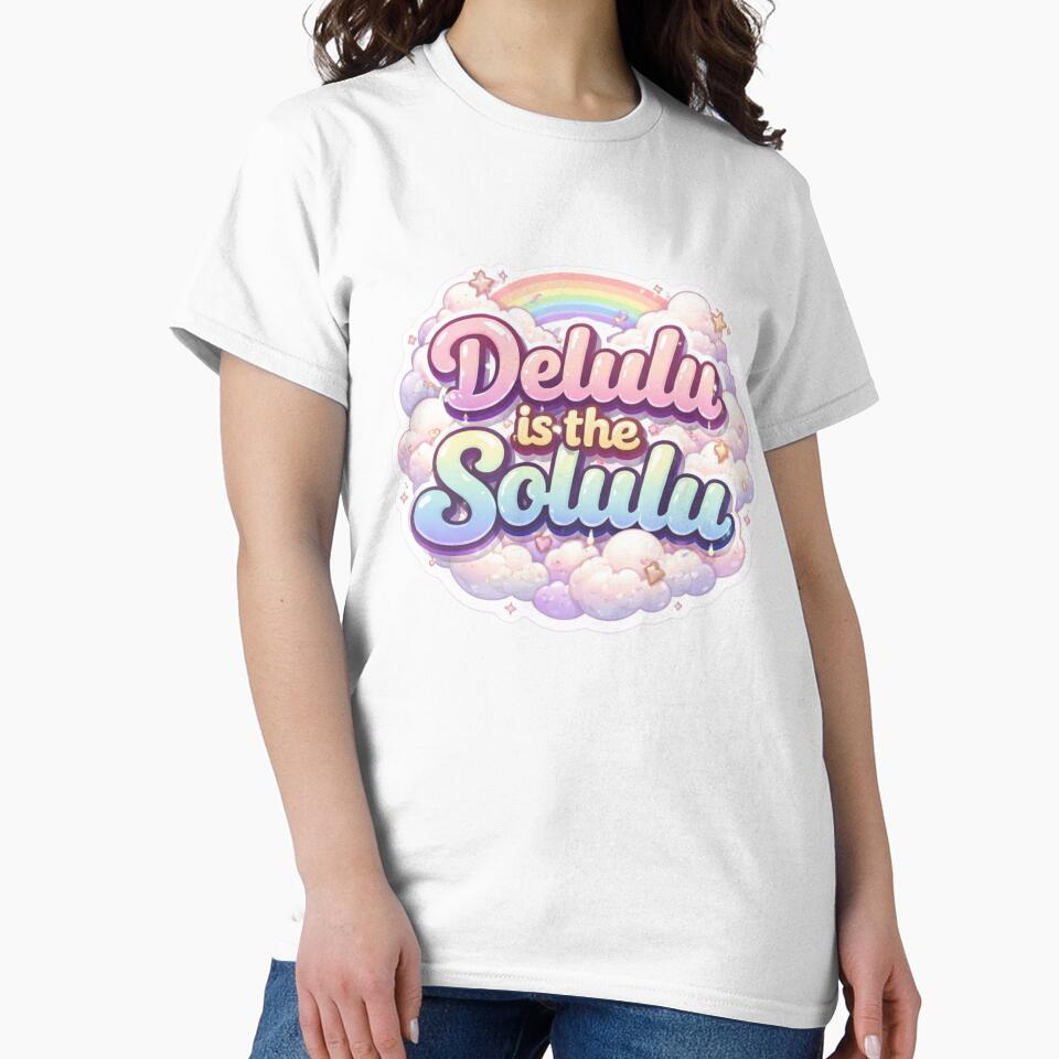 Delulu Is the Solulu – Cute Aesthetic Motivational Sticker by Dasts Cart