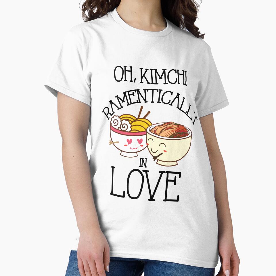 Korean Food Lovers Spicy Kimchi And Ramen Pun - Oh, Kimchi Ramentically In Love by NomYen .
