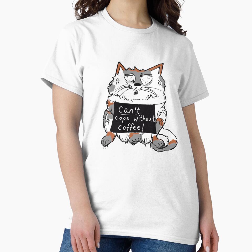 Dysregulated Calico cat states "Can't cope without coffee!" by KPlayerAdhder