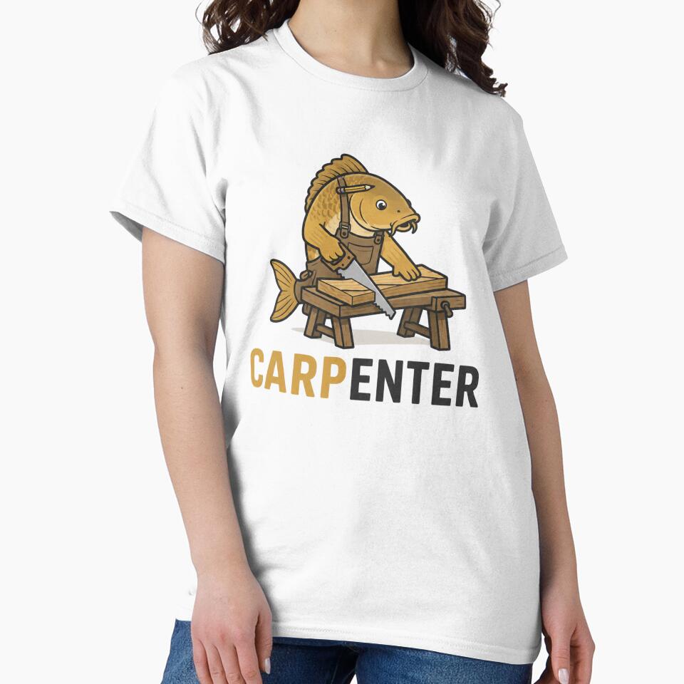 Funny Fish Carpenter Animal Pun by NicramR