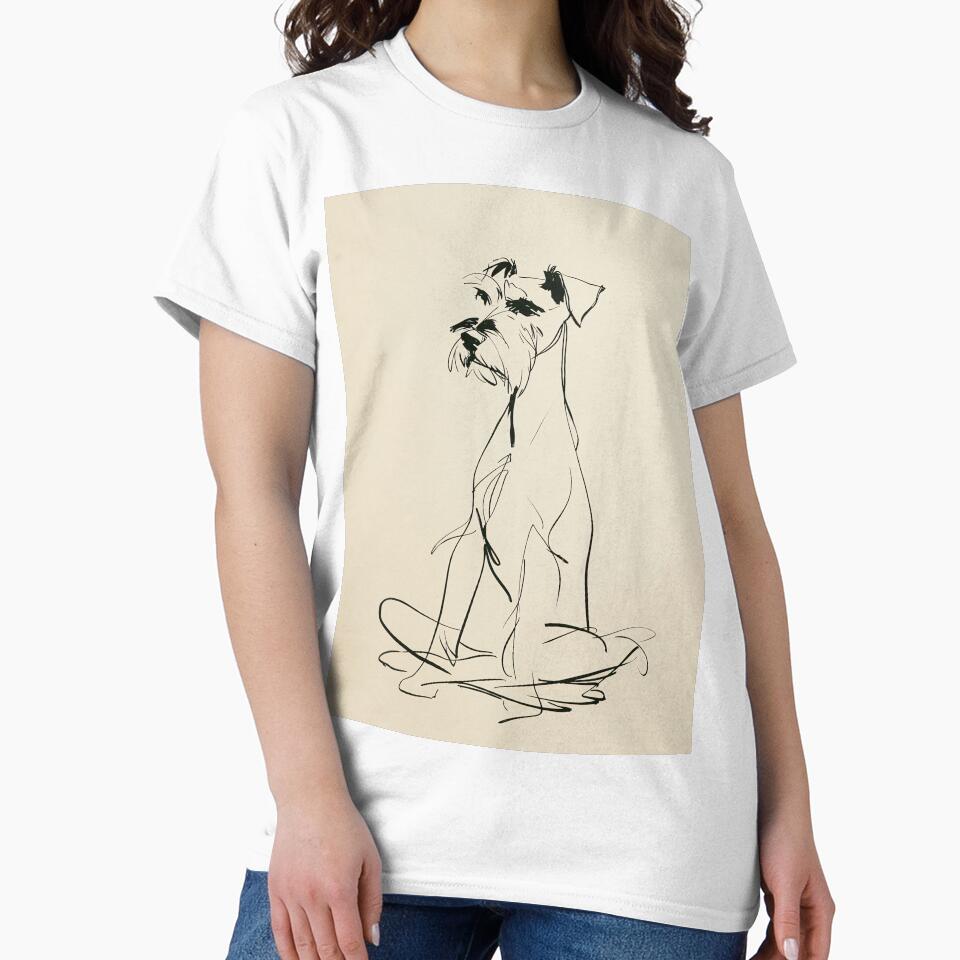 Minimalist schnauzer in yoga position sketch by lautir