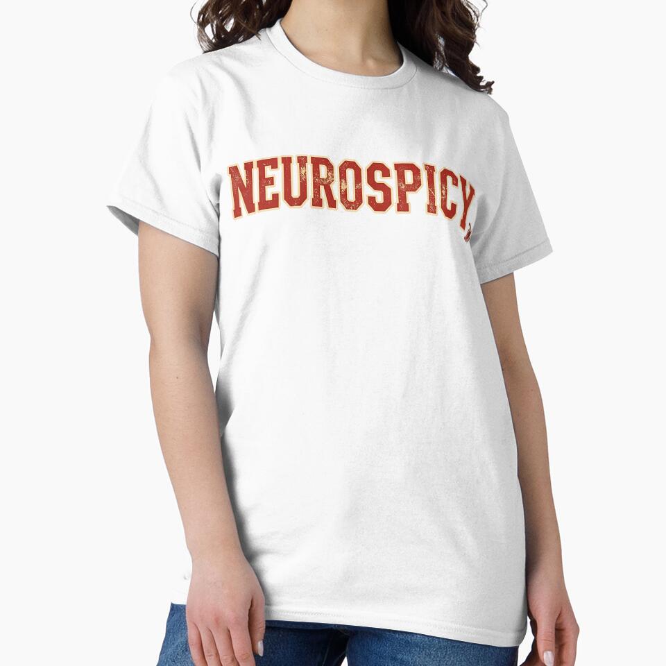 Neurospicy Vintage Varsity Design Funny Neurodivergent ADHD Autism Gift by GallaresDesign