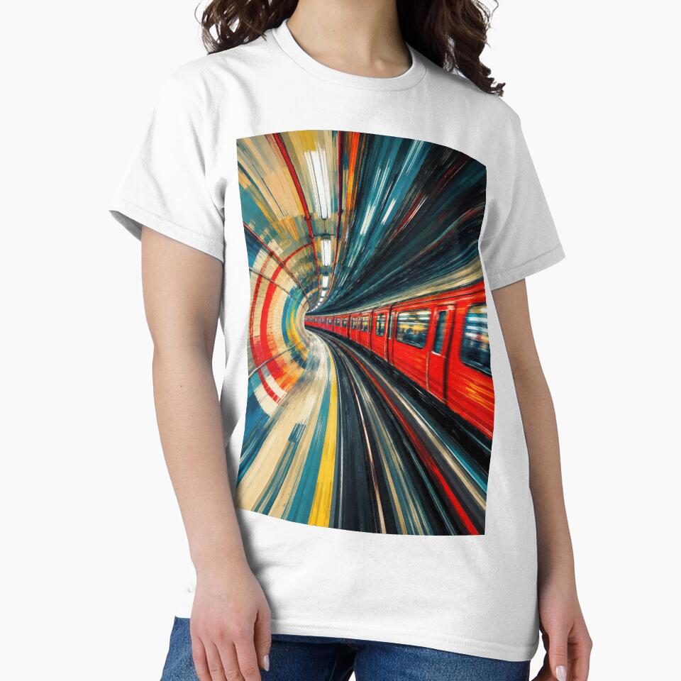 Speeding Though: A London Subway Train #3 by Andy Gambino Art