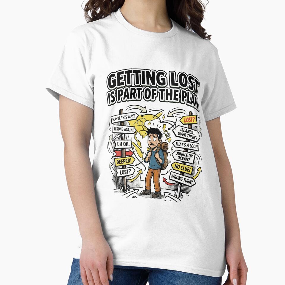 Getting Lost Is Part of the Plan – Funny Backpacker Travel Shirt, Southeast Asia Travel Meme Tee, Solo Traveler Humor by Backpackers Society