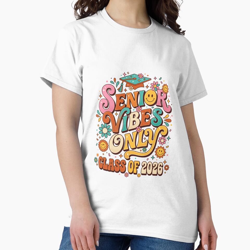 Senior Vibes Only Class Of 2026 Graduate Student Graduation by RetroMini2026