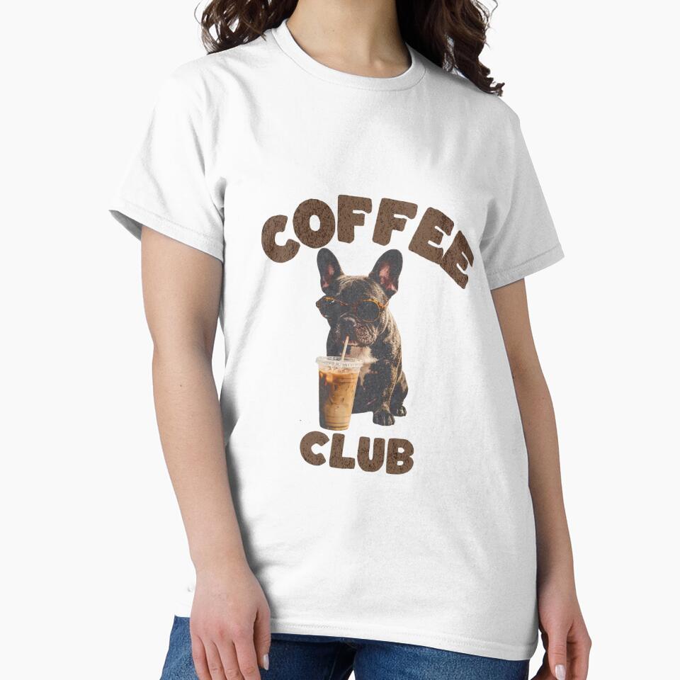 Coffee Club French Bulldog — Funny Iced Coffee Frenchie Dog Graphic by Colorful-Garden