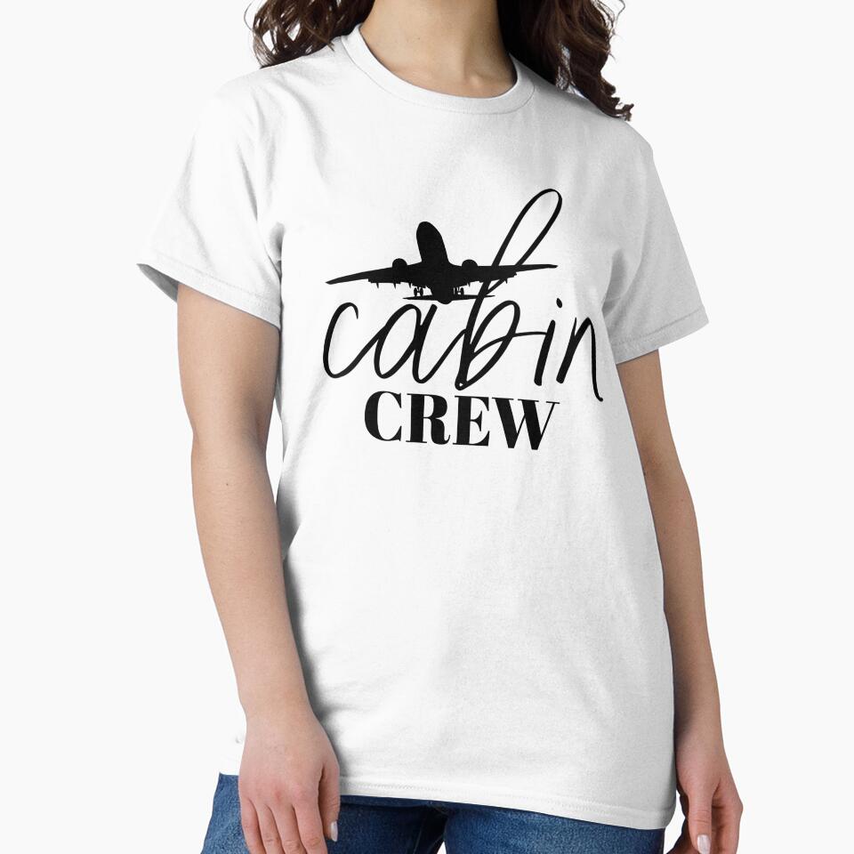 Flight Attendant Stewardess shirt and more - Cabin Crew minimalistic design by AviationArtists