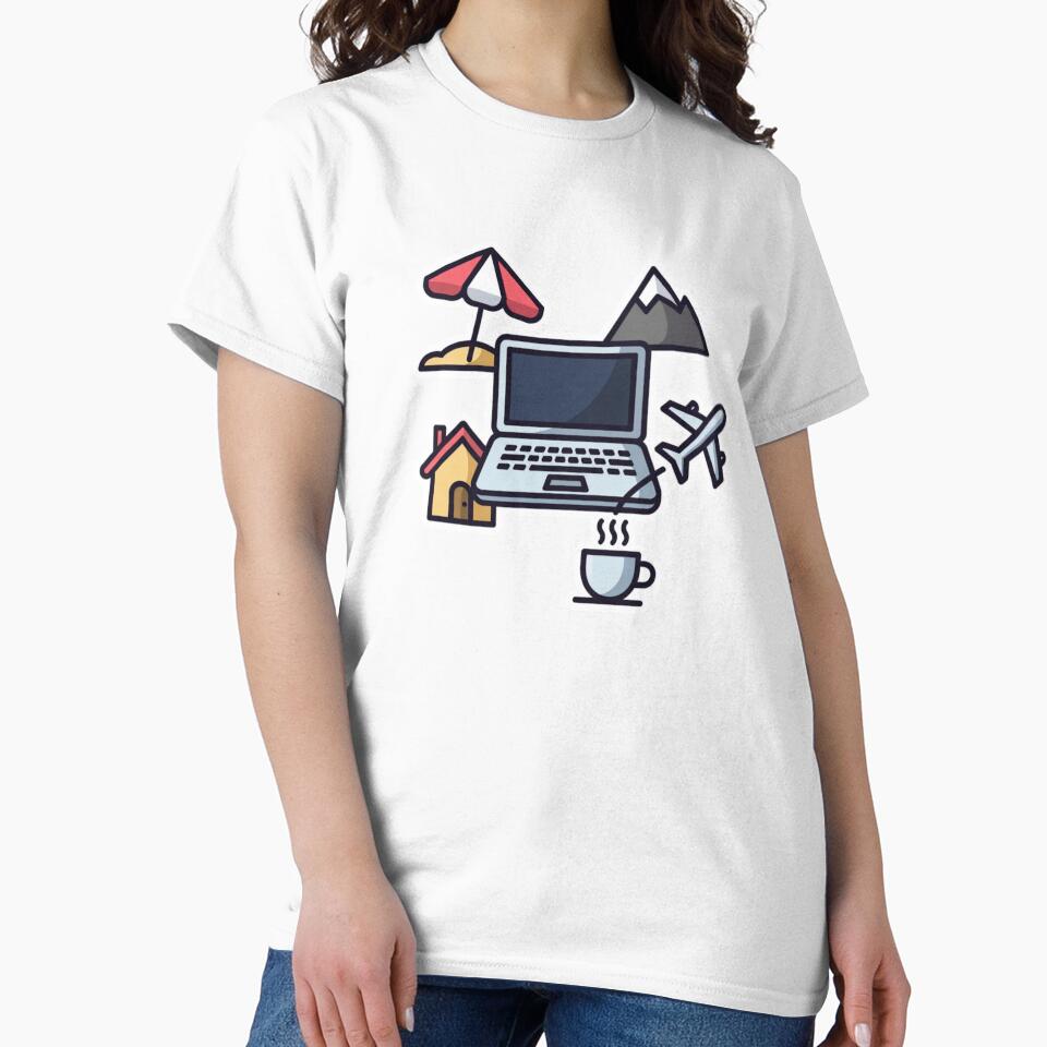 Work From Anywhere Digital Nomad Remote Work Laptop Lifestyle by ZYNORAworld
