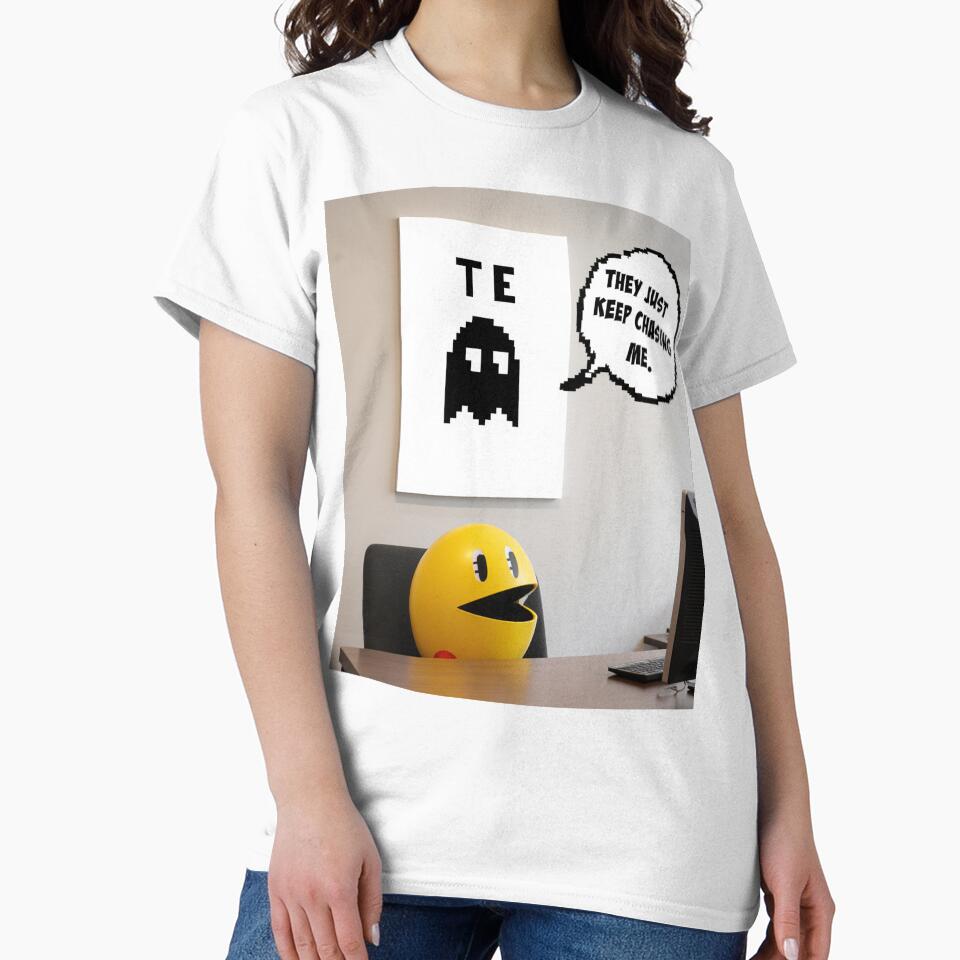 Pac Man Therapy They Keep Chasing Me Gamer Meme by OwlStudioshop