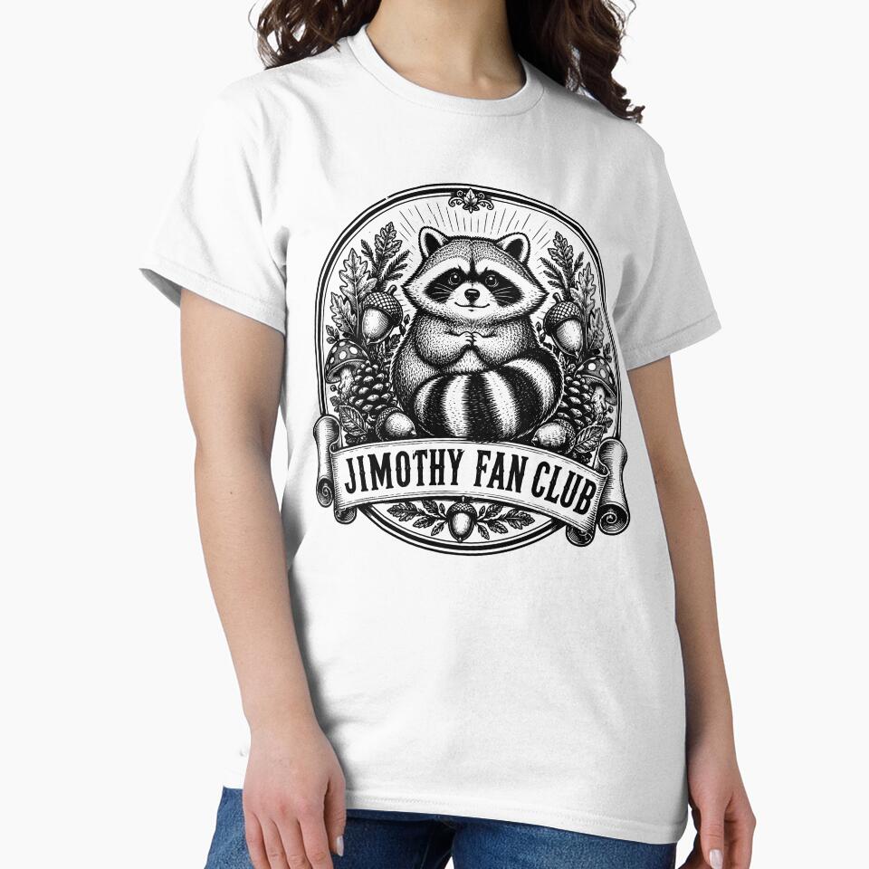 Jimothy Fan Club Cute Raccoon Badge by Wearit.shop