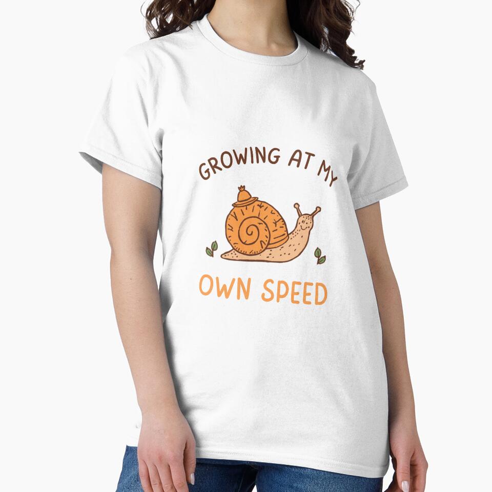 Growing at My Own Speed – Cute Gardening Snail by FusionOfTrends