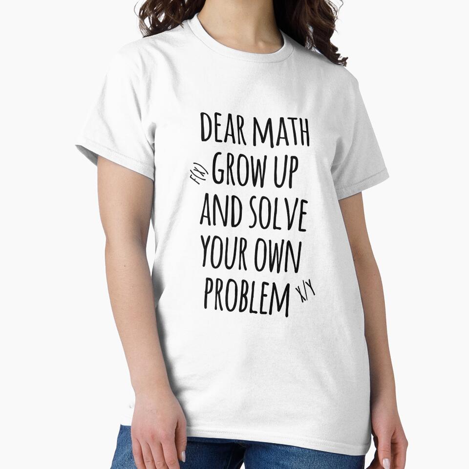 Funny Math Shirt for Teen Girls Tween Women Teacher College by beruc