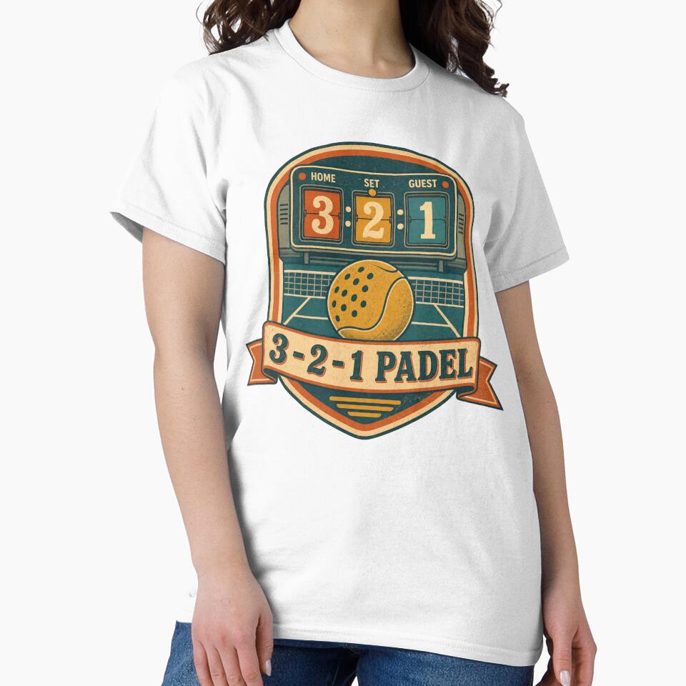 3 2 1 Padel Retro Scoreboard Badge by BoosterShop