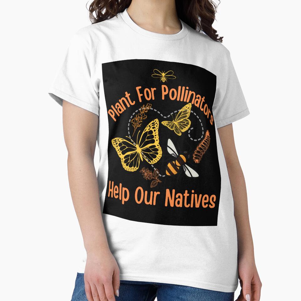 Plant For Pollinators Help Our Natives Colorful Design by EarthArtDesigns