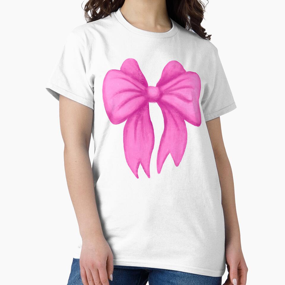 Coquette Aesthetic Pink Bow Pattern by Julie Erin Designs
