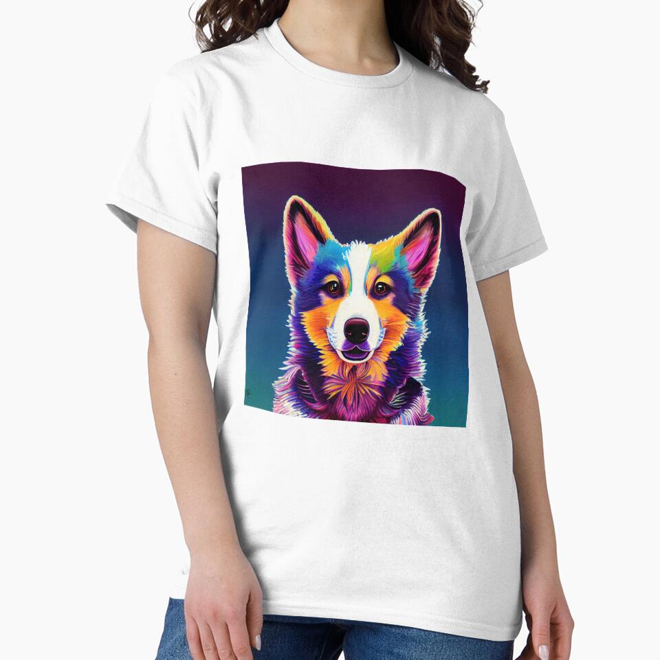 psychedelic happy corgi by Aliveforfun