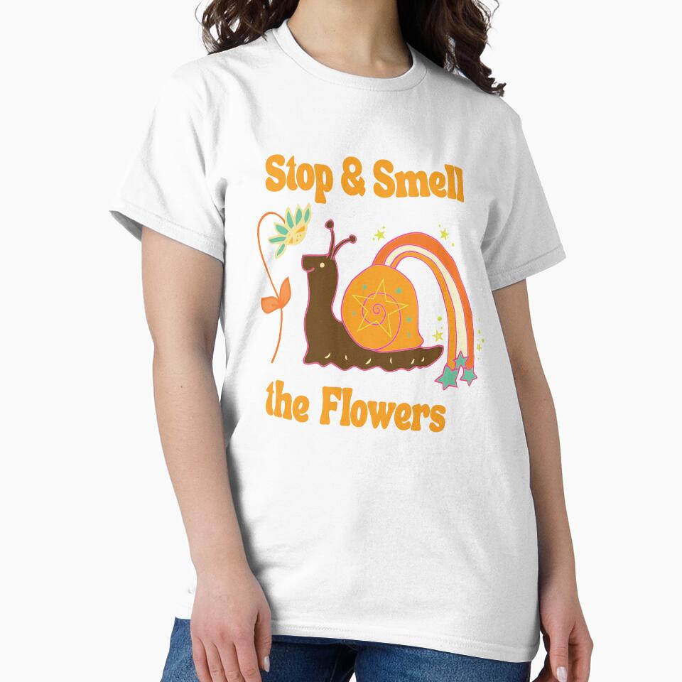 Slow Down Snail Rainbow by LauraCoxArt