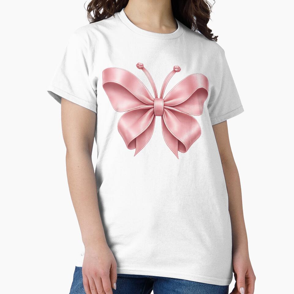 Pink Satin Ribbon Butterfly | Coquette Aesthetic Bow Butterfly by BelievingCreate