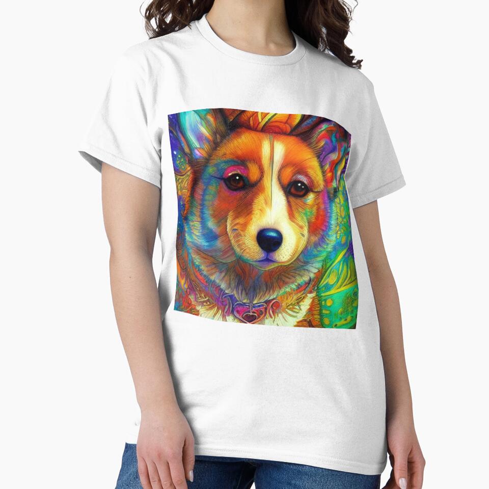 Tribal Corgi Dog Art 3 by DiatomDesigns