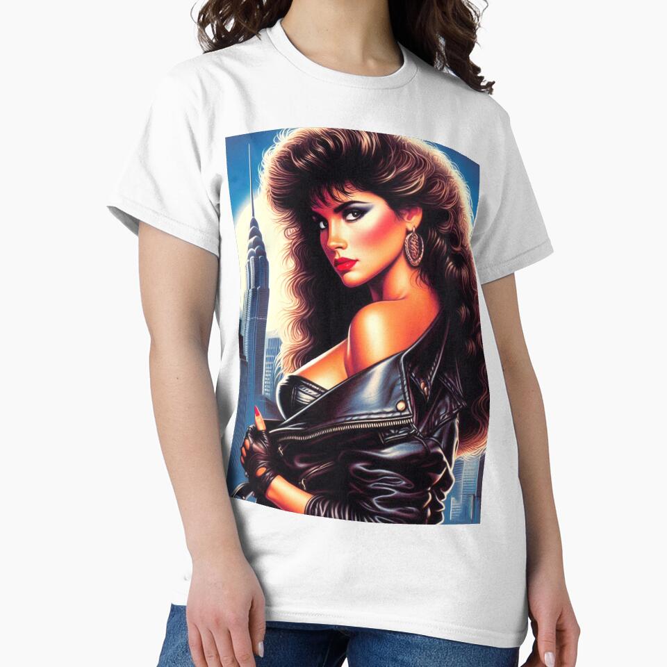 80s Leather Jacket Girl by PulpVintage