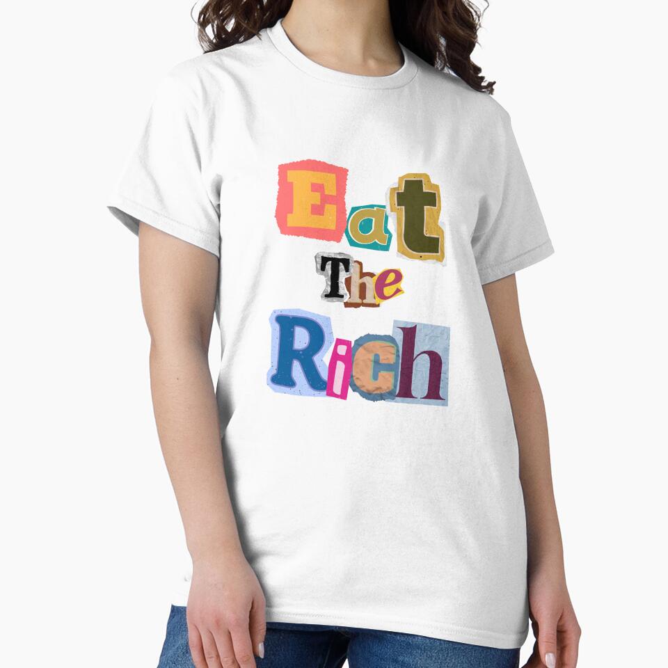 Eat the Rich – Ransom-Style Cutout Letters Design by Ren's Red