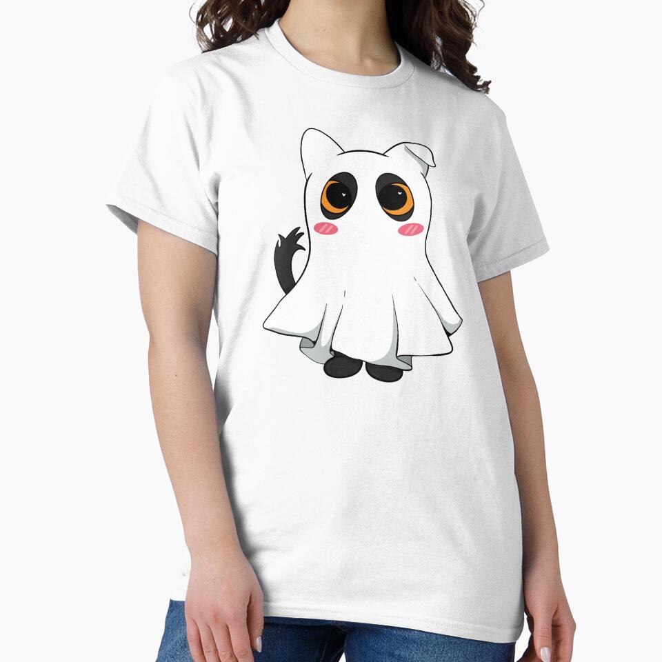 Cute Halloween Ghost Cat by Sharkuchhie